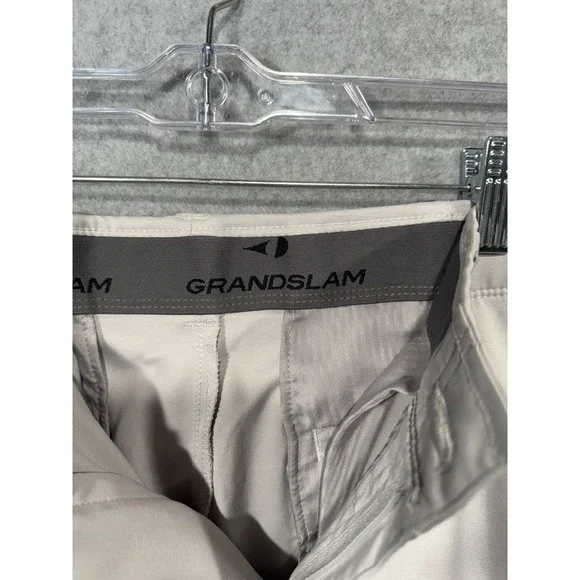 Grand Slam Shorts Mens 34 Gray Golf‎ Chino Casual Lightweight Stretch Preppy - Picture 6 of 10